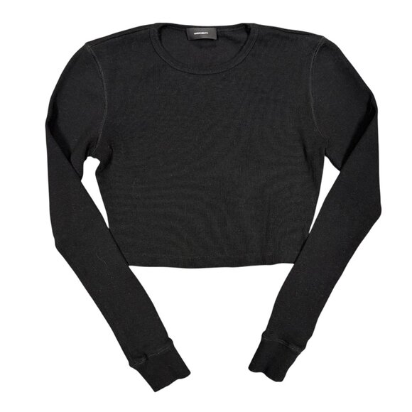 WARDROBE.NYC Cropped Sweatshirt Black Cotton Medium - Picture 1 of 7